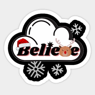 Believe Christmas Sticker